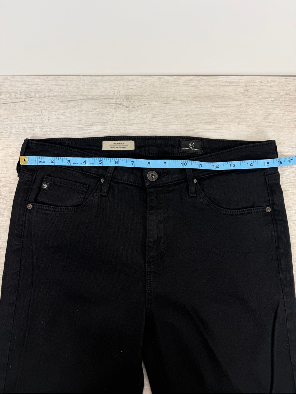 AG Adriano Goldschmied The Prima Mid-Rise Cigarette Jeans in Black Size 29R - Picture 11 of 14